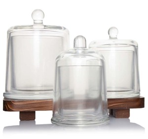 ファンシー空クリアドームベル容器クロッシュガラスキャンドルジャーキャンドル容器ホルダーカップドーム蓋付き - Product Image 3