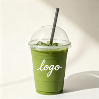 Gobelets à bubble tea personnalisés avec logo imprimé, gobelets transparents en PET 500ml 700ml avec couvercles, gobelets de qualité alimentaire pour bubble tea, café, gobelets à emporter