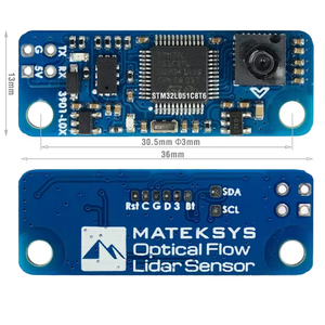 Sensor Óptico de Flujo y LIDAR MATEK Mateksys 3901-L0X al por Mayor con Sensores PMW3901/VL53L0X, Protocolo MSP, Rango de 8cm-200cm - Product Image 5