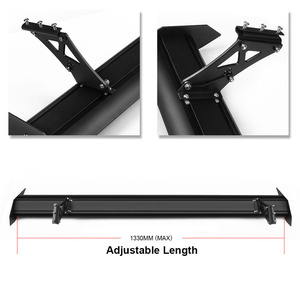 Aluminum Alloy Rear Spoiler 1350mm Matte Finish Single <b>Deck</b> Trunk Mount - Product Image 5