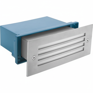 Lámpara de pared exterior grande Rectangular Avatar 1x1W LED L.17xAn.9xAl.7cm Acero inoxidable IP54 Cortina Rectangular Cortina Aplique - Product Image 2