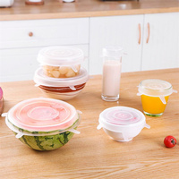 Accessoires de cuisine, couvercles extensibles et réutilisables, couvercles en silicone réglables pour garder la tasse fraîche, couvercle en silicone flexible de qualité alimentaire
