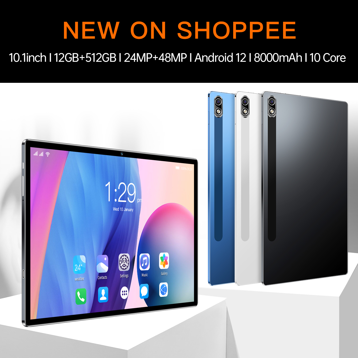 R1710-85-190】12インチ 20GB RAM Androidタブレット ZX10 産業用堅牢タブレットPC AI/AR対応