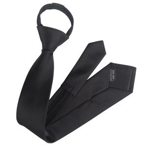 Nueva moda Color sólido rayas a cuadros 6cm poliéster conveniente cremallera <span class=keywords><strong>corbata</strong></span> <span class=keywords><strong>traje</strong></span> Formal <span class=keywords><strong>traje</strong></span> de negocios hombres decoración corbatas - Product Image 5