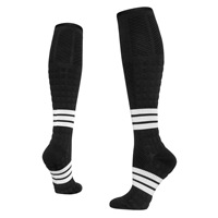 Chaussettes de compression respirantes en maille avec logo personnalisé, chaussettes de compression rayées