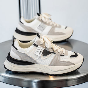 Mocassins LYKU pour hommes, dessus en maille respirante, semelle extérieure en caoutchouc durable, semelle souple confortable, design tendance, chaussures à lacets - Product Image 3