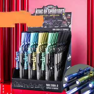 5件酷狙击枪发光中性笔男孩新颖塑料材料0.5毫米书写宽度 - Product Image 1