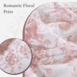 Ensemble de couette à fleurs botaniques 7 pièces, <span class=keywords><strong>literie</strong></span> florale toutes saisons avec draps 100% coton 300TC - Product Image 2