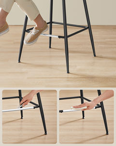 Ensemble de 2 tabourets de bar en cuir synthétique <span class=keywords><strong>VASAGLE</strong></span>, tabourets de bar hauts pour îlot de cuisine, tabourets de bar verts avec dossier ergonomique - Product Image 4