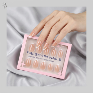 <span class=keywords><strong>Uñas</strong></span> Artificiales de Alta Calidad, 30 Piezas, Estilo Francés, Forma Almendrada Corta, Perladas, <span class=keywords><strong>Uñas</strong></span> Postizas con Empaque Personalizado de Marca - Product Image 6