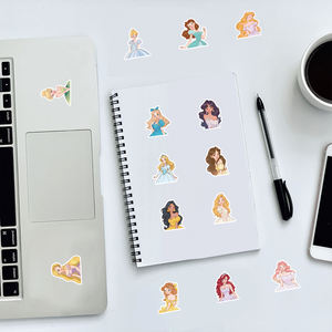 Paquete de 50 Pegatinas de Princesas de Dibujos Animados para Niñas, Logotipo Personalizado, Vinilo Impermeable, Pegatinas Kawaii para Diario, Álbum de Recortes, Decoración del Hogar - Product Image 3