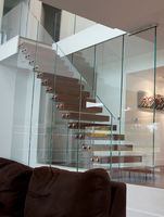 Rampe en verre à distance Prima Residential pour maison, rampe en verre à distance sur mesure pour villa de luxe