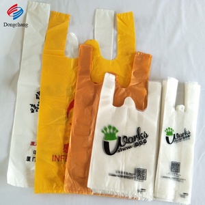 Bolsa de Plástico Grande Reutilizable de HDPE para Compras, Tipo Camiseta, de Colores - Product Image 1