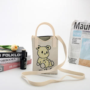 Bolso de Teléfono Móvil de Alta Gama, Nuevo Diseño de Dibujos Animados, Tejido, Tipo Cuadrado Vertical, Colorido, para Uso Diario, Marca OEM - Product Image 3