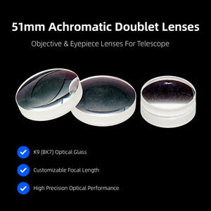 Obiettivo Acromatico a Doppia Lente per Binocoli e Telescopi, Oculare in Vetro Ottico K9 ad Alta Precisione 51mm, Disponibile OEM - Product Image 1