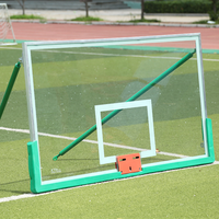 Vente en gros d'usine FIBA Panneau de basket-ball en verre trempé Plexiglas 10 mm 12 mm Panneau de basket-ball portable en verre à vendre