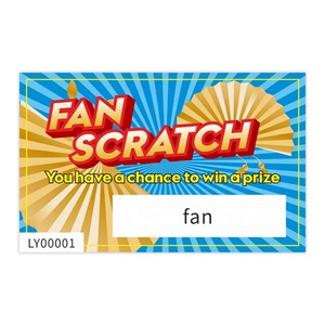 Various Custom Lucky Draw Card Scratch Off Card Black Core <b>Paper</b> Digital Printing Sample Design Scratch Card - Product Image 4