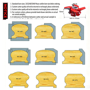 Cuchillas para Pasamanos de Escaleras de Metal Duro YUFU, Herramientas de Corte de Madera Personalizables, Soporte OEM, HRC55/HRC60, Fresado y Grabado Convencionales - Product Image 3