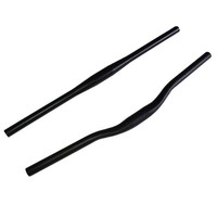 Guidon de vélo plat en alliage d'aluminium 31,8 mm noir pour VTT, durable, droit et en forme de bec d'oiseau