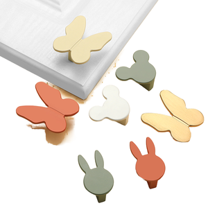 ลูกบิดรูปผีเสื้อสำหรับเฟอร์นิเจอร์ ตู้ลิ้นชัก ตู้เสื้อผ้า ดีไซน์วินเทจตกแต่ง สำหรับห้องครัว ห้องนอน และสำนักงาน - Product Image 1