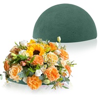 Mousse florale verte sèche et humide pour arrangements floraux frais et artificiels, fournitures d'artisanat, mariages, anniversaires, décoration intérieure, demi-boules de mousse florale