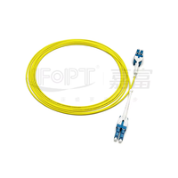 Kabel Patch Fiber LC Uniboot G657A1 OM4 Push Pull Bend Insensitive 1m 20m PVC LSZH untuk Pusat Data
