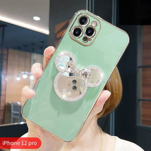 6D galvanoplastie support <span class=keywords><strong>Mickey</strong></span> miroir <span class=keywords><strong>coque</strong></span> de téléphone pour <span class=keywords><strong>Iphone</strong></span> 16 15 13 12 Pro 11 Pro Max 14 Plus <span class=keywords><strong>7</strong></span> 8 breloques pour couverture arrière indésirable - Product Image 6