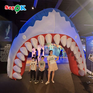 Sayok <span class=keywords><strong>Pas</strong></span> <span class=keywords><strong>Cher</strong></span> Gonflable Arche De Requin Tête De Requin Gonflable Arche Entrée Bouche De Requin Tunnel Gonflable pour Scène D'événement De Fête - Product Image 2