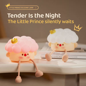 Luce notturna regolabile in Silicone per bambini <span class=keywords><strong>piccolo</strong></span> <span class=keywords><strong>principe</strong></span> USB ricaricabile lampada da comodino da tavolo luce notturna decorazione per bambini - Product Image 3