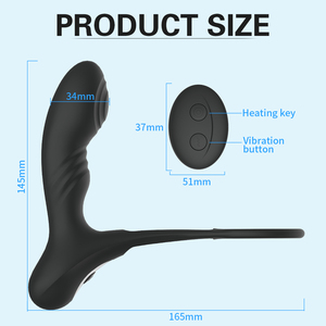 Juguetes Sexuales Telescópicos de Alta Calidad con Control Remoto, Masajeador de Próstata con Calefacción, Vibrador Anal con Anillo para el Pene - Product Image 2