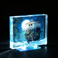 Support de présentation en acrylique massif en gros, feuilles de plastique pour dessins animés, décorations de table, cadeau de collection pour fans d'anime à faible MOQ