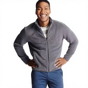 Custom Clothing OEM Manufacturer RC <b>Canvas</b> Zipper Breathable <b>Plain</b> Dyed Polar Fleece Men's Autumn Jacket Softshell Knitted Stand - Product Image 3