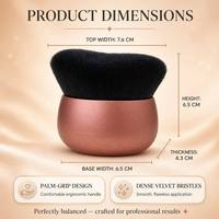 Pinceau de bronzage corporel Kabuki à poils noirs denses, logo personnalisé OEM, vente en gros, utilisation humide ou sèche, applicateur de fond de teint et de poudre en vrac