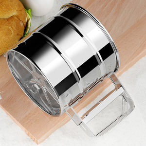 Nhà Bếp Thép Không Gỉ Bột <span class=keywords><strong>Sifter</strong></span> Cho Nấu Ăn Baking Của Nhãn Hiệu Cầm Tay Báo Chí Cup Hình Đường Lọc Kim Loại Pastry Công Cụ - Product Image 3