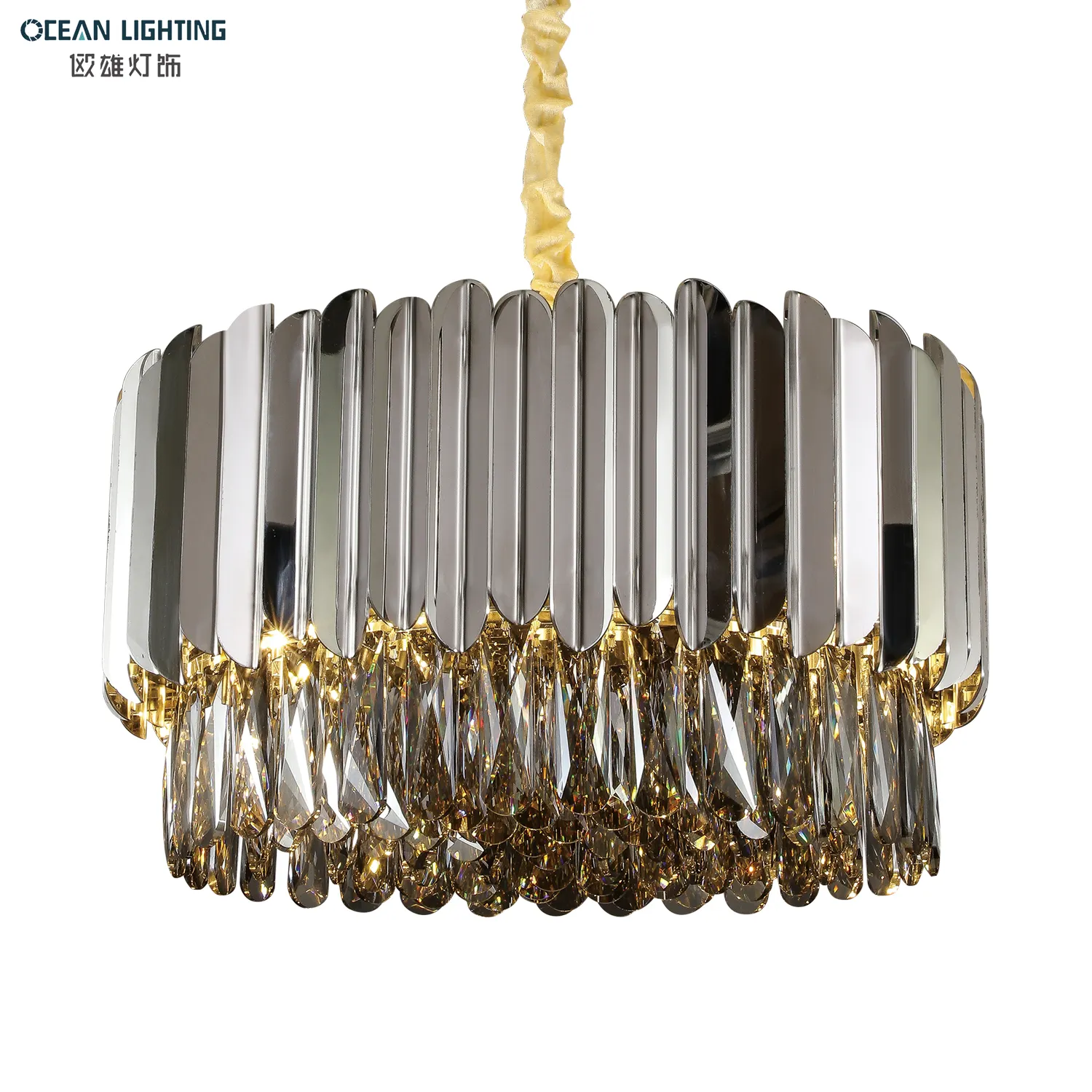 Modern Design Fancy Indoor Crystal Pendant Lamp Fixture Decorative Chandelier LED Hanging Lighting