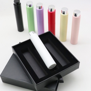 Flacon de parfum portable de luxe en métal, rechargeable, <span class=keywords><strong>noir</strong></span>, coloré, format mini de poche, 5ml 10ml, avec pulvérisateur rotatif - Product Image 4