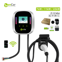 Estación de Carga para Vehículos Eléctricos ZenCar de 16A y 3 Fases, Cargador de Vehículos Eléctricos de 11kW con Control por Aplicación Wifi para Autos Chinos con Estándar GBT