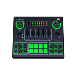 V9SJ Audio Mixer <strong>Microphone</strong> <strong>Sound</strong> <strong>Card</strong> Mixing Live Voice Webcast Personal Entertainment Streamer Broadcast <strong>Recording</strong> <strong>Sound</strong> <strong>Card</strong> - Product Image 1