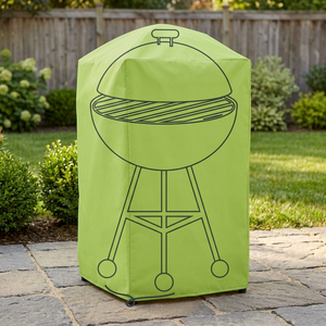 Housse de barbecue Galileo vert pétrole personnalisable en tissu imperméable pour grillades en extérieur 80x70cm, accessoire de protection avec sac de rangement - Product Image 2