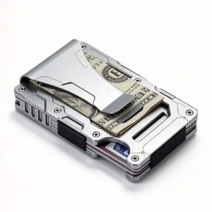 Portefeuille Minimaliste en Aluminium de Haute Qualité pour Homme avec Blocage RFID, Porte-Cartes de Crédit pour Voyage et Travail, Services de Fabrication Mécanique - Product Image 2