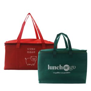 Collapsible Non-Woven Insulated Cooler <b>Bag</b> with Letter Pattern Waterproof Thermal for Outdoor Travel Camping BBQ Party <b>Beach</b> Use - Product Image 1