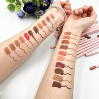 Nouvelle arrivée crayon à lèvres rose avec multi couleurs marron végétalien crayon à lèvres crème imperméable Lipliner