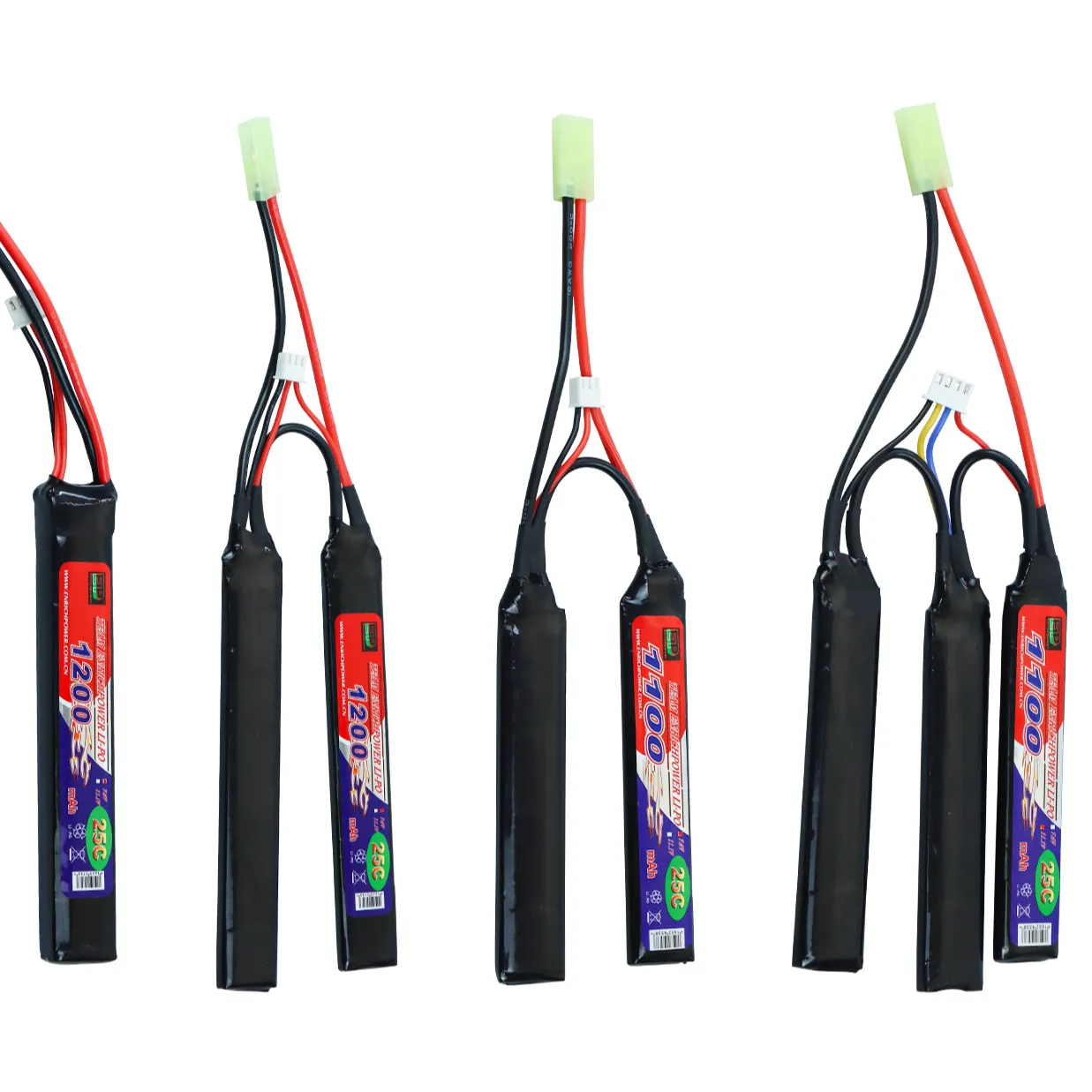 Factory customize cheap price selling Lipo airsoft battery 2S .4V 3S 11.1V 25C 1100mAh 1200mAh