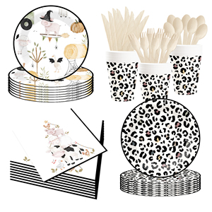 DAMAI - Juego de Vajilla Desechable con Diseño de Animales de Granja, Platos, Vasos y Servilletas de Papel, Decoraciones para Fiestas Infantiles - Product Image 2