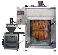 Machine à fumer automatique électrique à fumée chaude et froide pour viande (porc, saumon, dinde) et saucisses, Chine