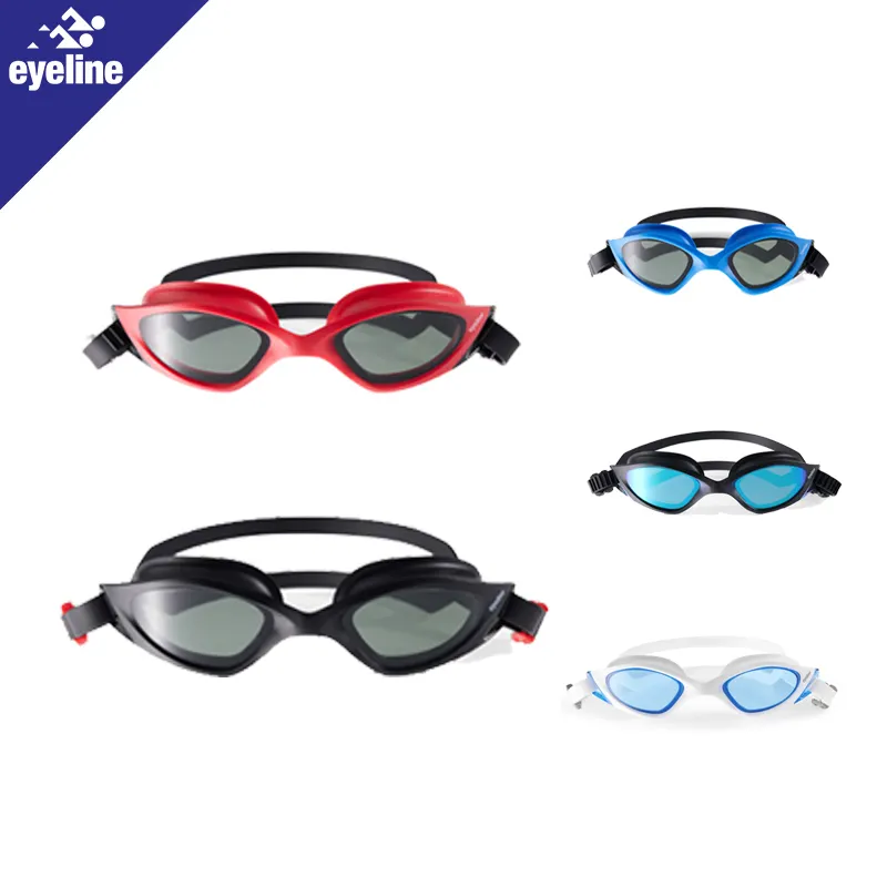 Vente en gros de lunettes de natation populaires lunettes de sport lunettes anti-buée protection UV de lentilles colorées pour hommes femmes adolescents