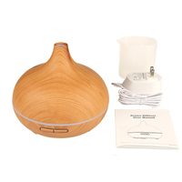 Diffuseur d'huiles essentielles portable pour hôtel, 300 ml, fabrication en usine, 7 lampes à changement de couleur, diffuseur d'arômes en bois