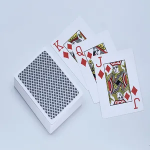 Pabrikan Tiongkok Ukuran Khusus Poker Cetak Kartu Dek 100% PVC Plastik Kartu Bermain