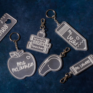 Llavero acrílico personalizado de venta directa de fábrica con tema de profesor para regalos de agradecimiento de profesor - Product Image 1