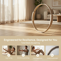 Cincin Yoga Pilates Gagang Ganda Tahan Lama, Magic Ring Logo Keras, Aksesoris Kebugaran Latihan, Cincin Pilates